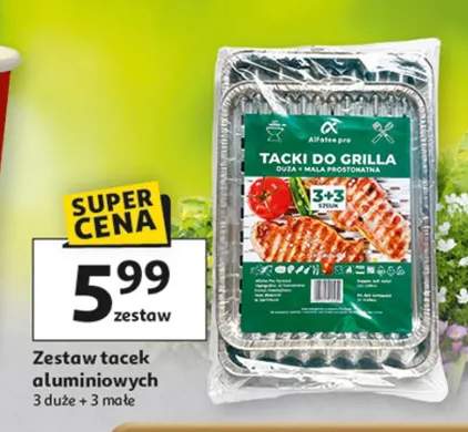 Zestaw tacek aluminiowych