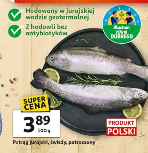 Pstrąg jurajski, świeży, patrzoszony