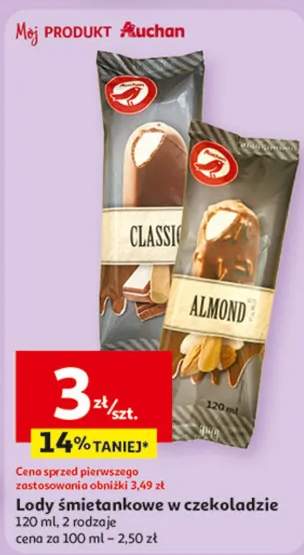 Lody śmietankowe w czekoladzie