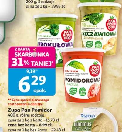 Hummus lub dip Taverna różne rodzaje