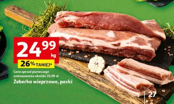 Żeberka wieprzowe, paski