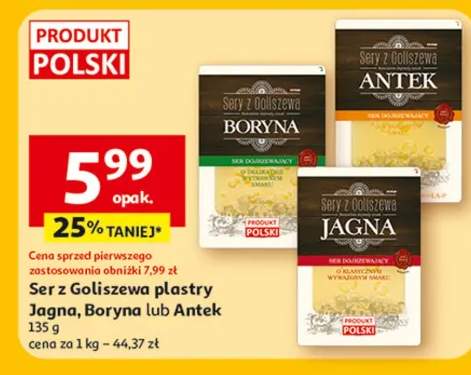 Ser z Goliszewo plastry Jagna, Boryna lub Antek