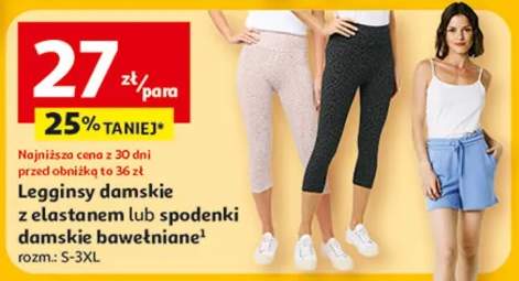 Legginsy damskie z elastanem lub spodenki damskie bawełniane