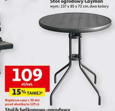 Stolik balkonowo-ogrodowy