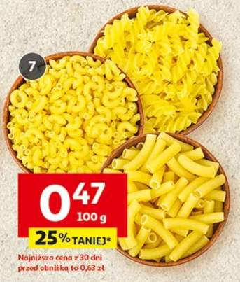 Makaron kolanko, rurka, świderek lub nitka