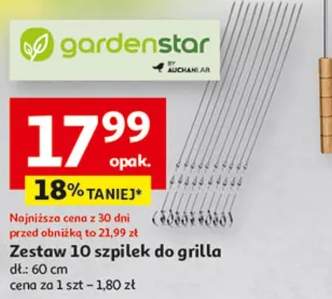 Zestaw 10 szpilek do grilla