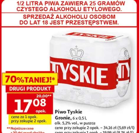 Piwo Tyskie Gronie w puszce