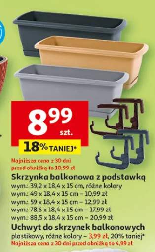 Skrzynka balkonowa z podstawką 39,2x18,4x15cm