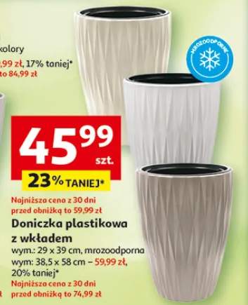 Doniczka plastikowa z wkładem mrozoodporna 29x39cm