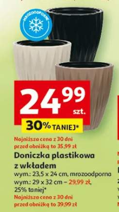 Doniczka plastikowa z wkładem mrozoodporna 23,5x24cm