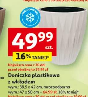 Doniczka plastikowa z wkładem mrozoodporna 38,5x42cm