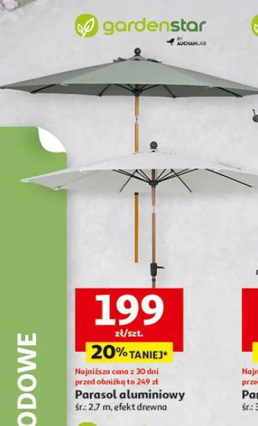 Parasol aluminiowy Gardenstar efekt drewna