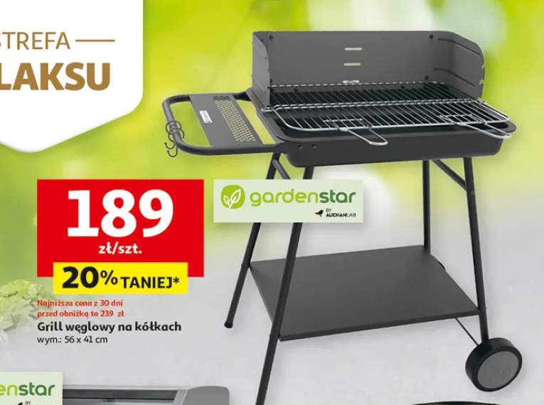 Grill węglowy na kółkach Gardenstar