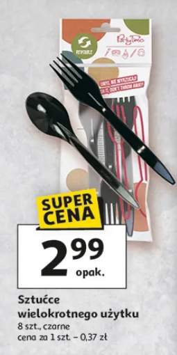 Sztućce wielokrotnego użytku czarne