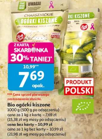 Bio ogórki kiszone Charsznickie