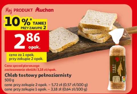 Chleb tostowy pełnoziarnisty Auchan