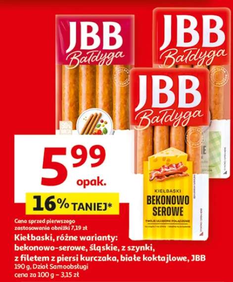 Kiełbaski bekonowo-serowe JBB Bałdyga