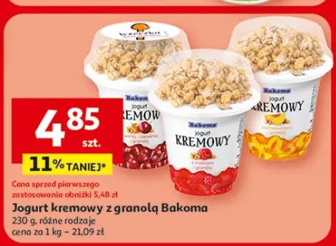 Jogurt kremowy z granolą Bakoma