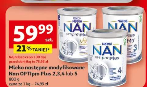Mleko następne modyfikowane Nan OPTIpro Plus 5 Nestlé