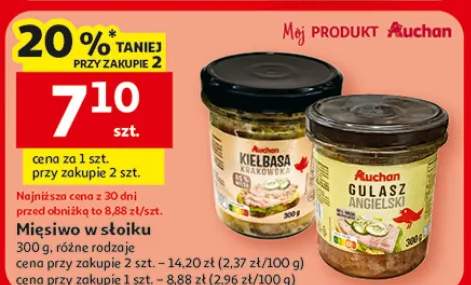 Mięsiwo w słoiku Auchan gulasz angielski