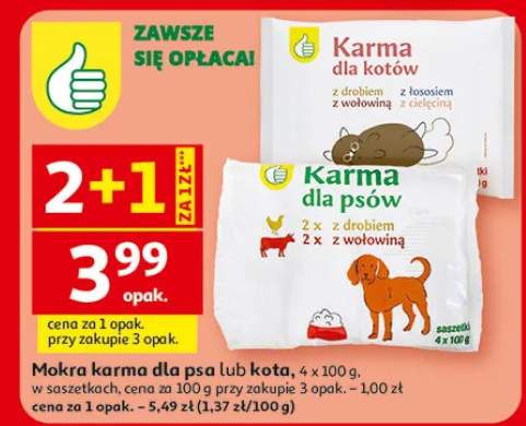 Mokra karma dla psa w saszetkach