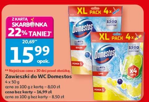 Zawieszki do WC Domestos Power 5 Ocean XL Pack