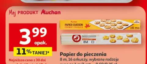 Papier do pieczenia Auchan 8m