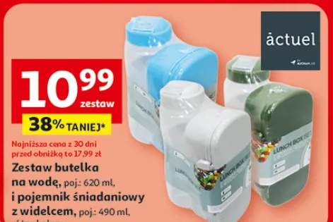 Zestaw butelka na wodę i pojemnik śniadaniowy z widelcem Actuel