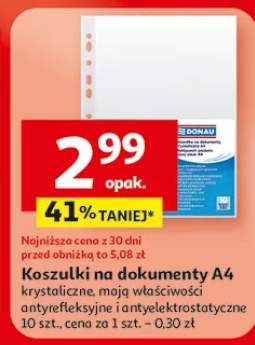 Koszulki na dokumenty A4 krystaliczne antyrefleksyjne i antyelektrostatyczne