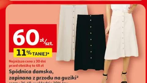 Spódnica damska zapinana z przodu na guziki Inextenso