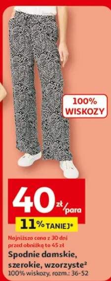 Spodnie damskie szerokie wzorzyste Inextenso