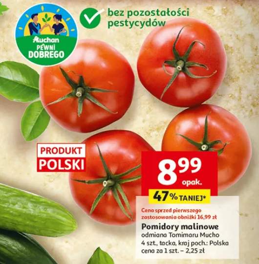 Pomidory malinowe odmiana Tomimaru Mucho polskie