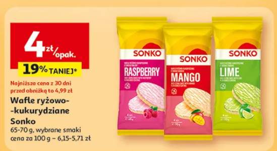 Wafle ryżowo-kukurydziiane Sonko Raspberry