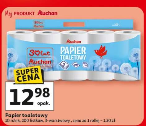 Papier toaletowy Auchan 3-warstwowy