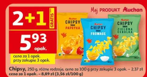 Chipsy smak fromage Auchan