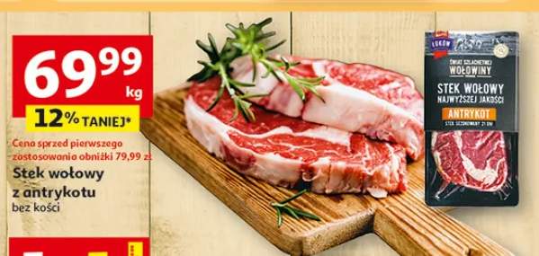 Stek wołowy z antrykotu bez kości