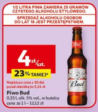 Piwo Bud w butelce