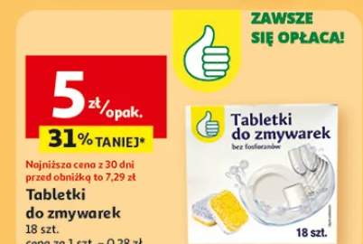 Tabletki do zmywarek bez fosforanów Auchan