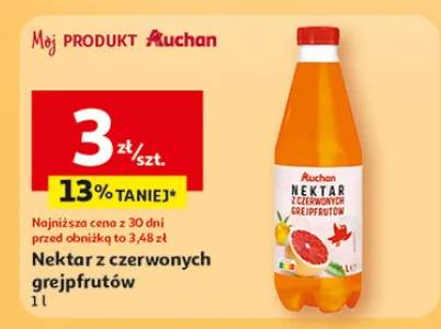 Nektar z czerwonych grejpfrutów Auchan