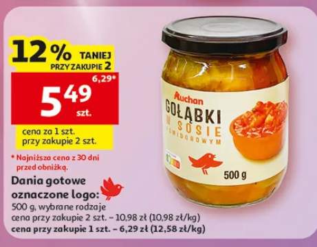 Dania gotowe gołąbki w sosie pomidorowym Auchan
