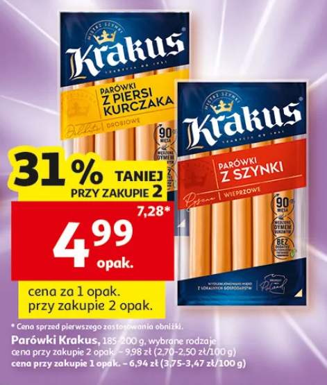Parówki z piersi kurczaka Krakus
