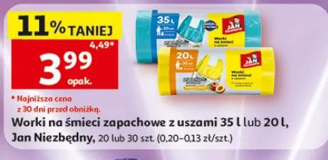 Worki na śmieci zapachowe z uszami Jan Niezbędny 35l