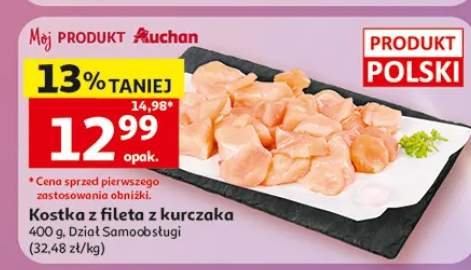 Kostka z fileta z kurczaka Auchan