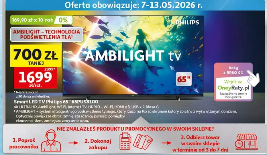 Telewizor Smart LED Philips 65" 65PUS8100