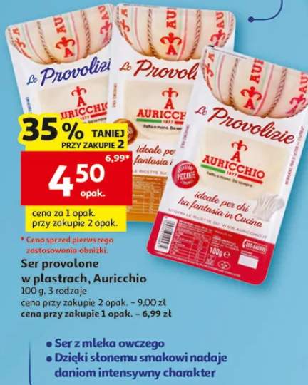 Ser provolone w plastrach Auricchio wędzony