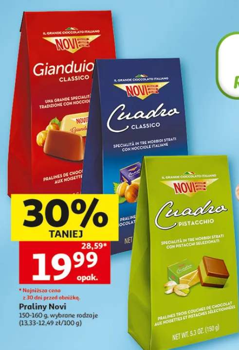 Praliny Cuadro Pistacchio Novi