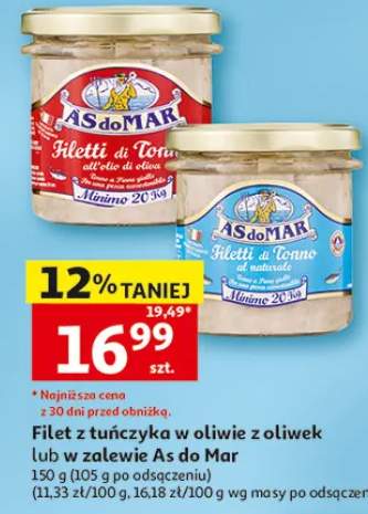 Filet z tuńczyka w zalewie As do Mar