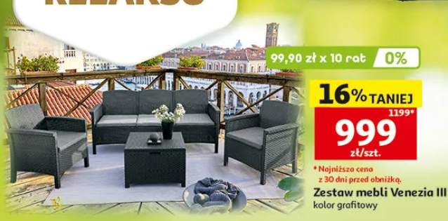 Zestaw mebli Venezia III kolor grafitowy