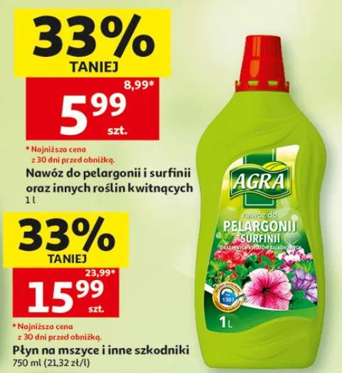 Nawóz do pelargonii i surfinii oraz innych roślin kwitnących Agra