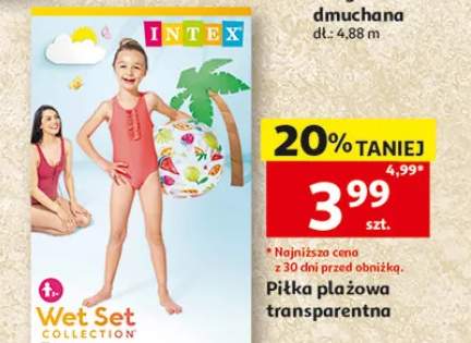 Piłka plażowa transparentna Intex